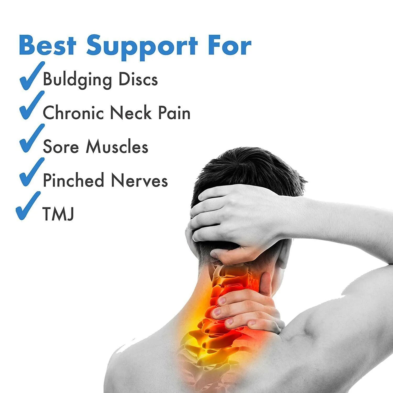 Portable Head And Neck Support Massage Pillow