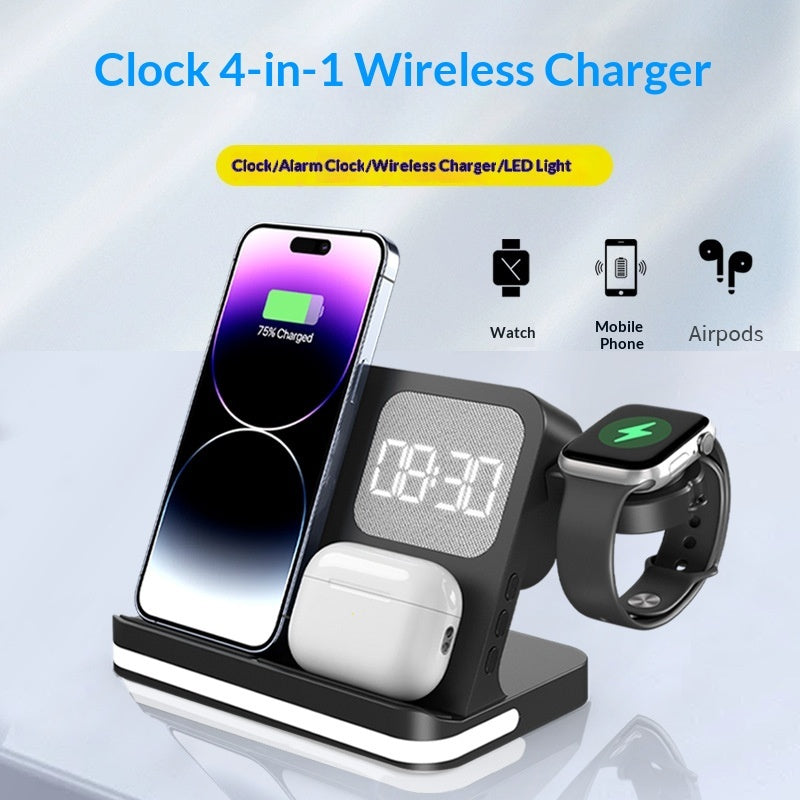 Qi Wireless Charging Clock Alarm Dock | Selvio.ca