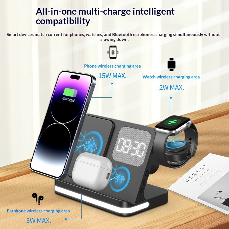 Qi Wireless Charging Clock Alarm Dock | Selvio.ca