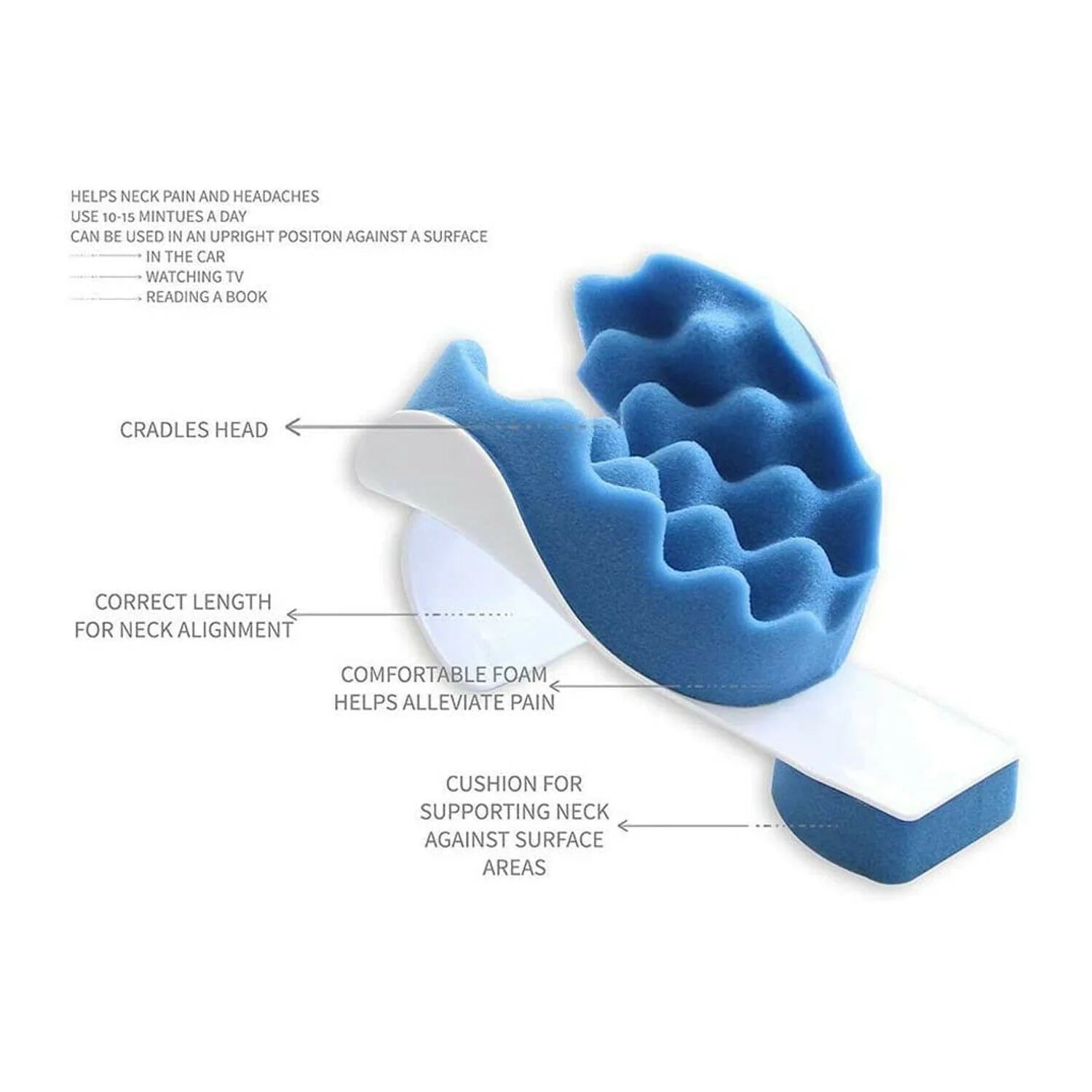 Portable Head And Neck Support Massage Pillow